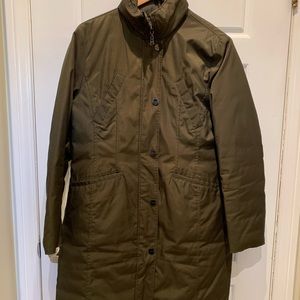 Cute women’s dark green light parka.